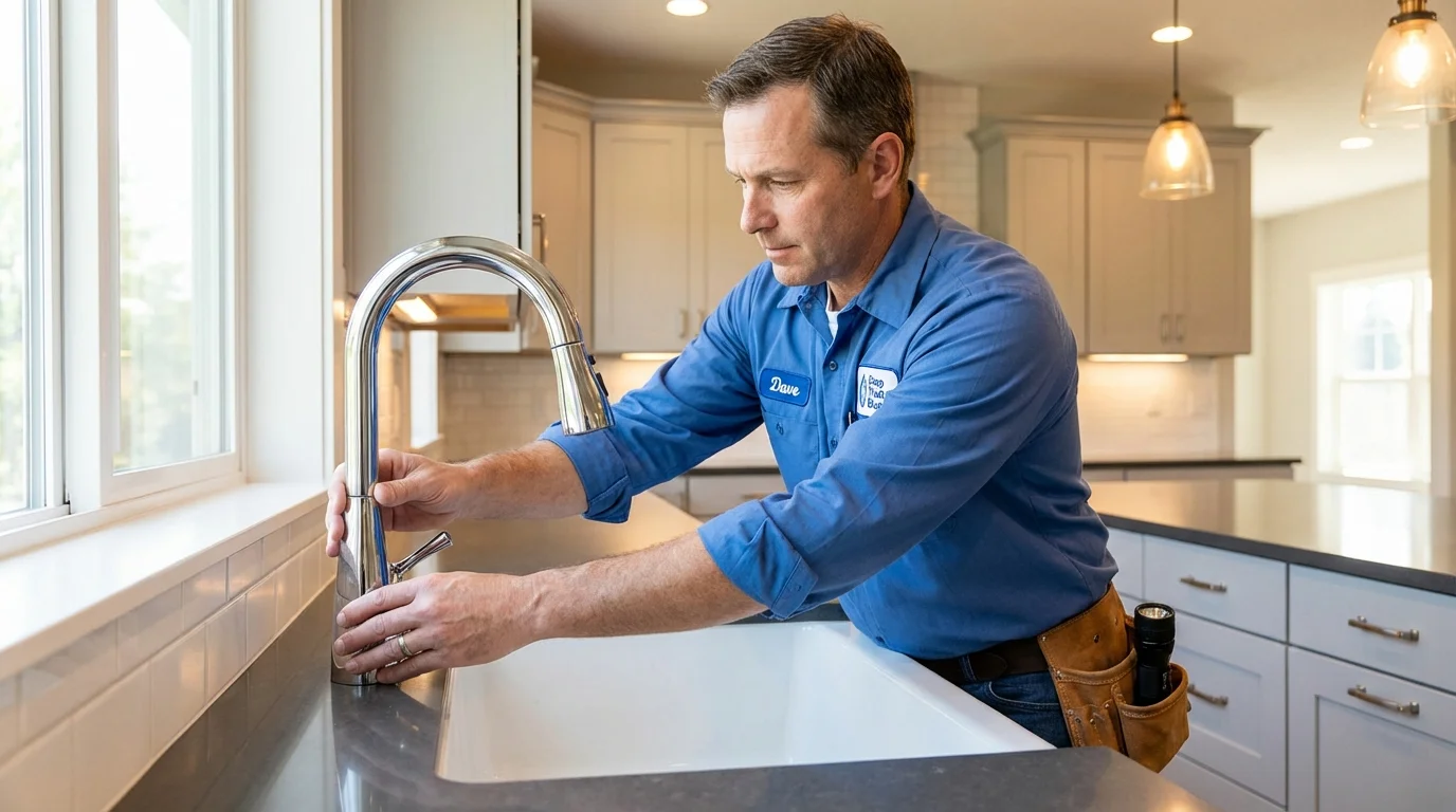 Kitchen faucet installation by Johns Plumbing LLC in Montezuma